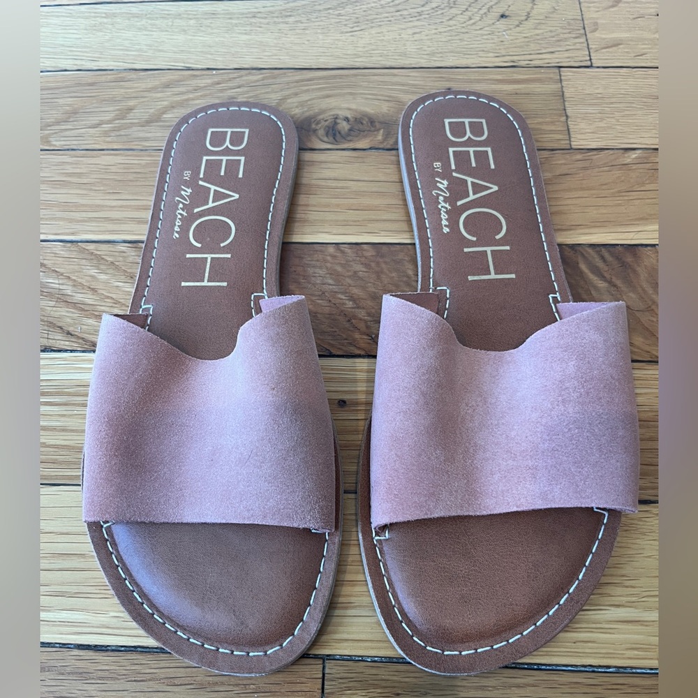 Beach by Matisse Pink Suede Slides SZ 9